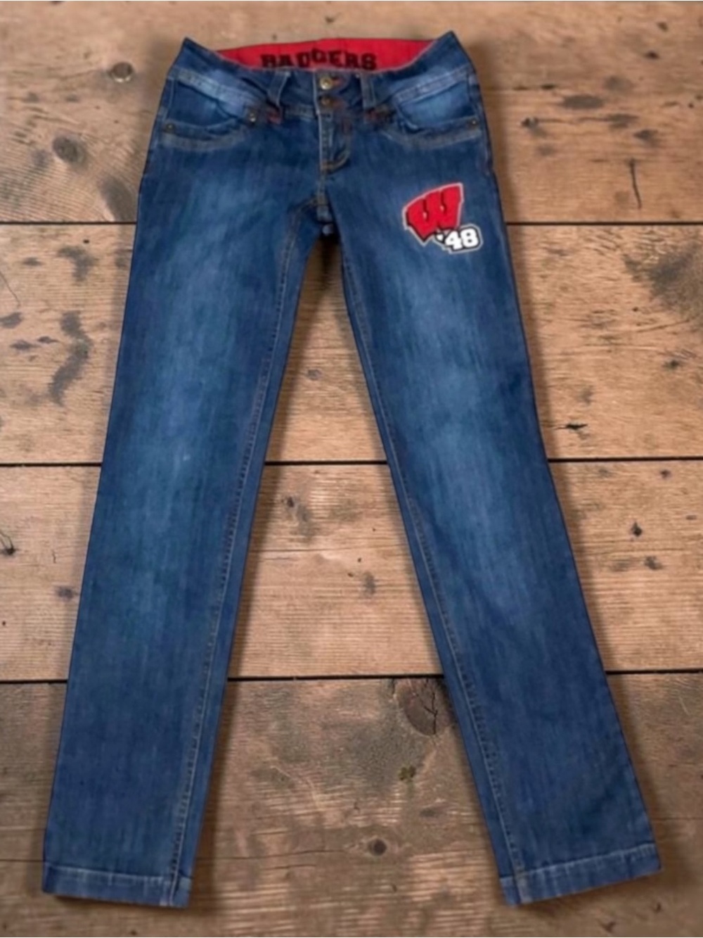 Vintage Y2K Wisconsin Badgers Blue Jeans